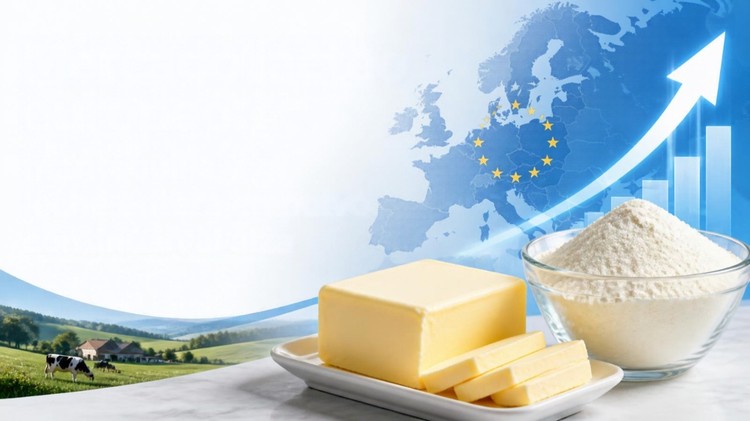 La mantequilla y leche entera en polvo continúan al alza en el mercado lácteo europeo 