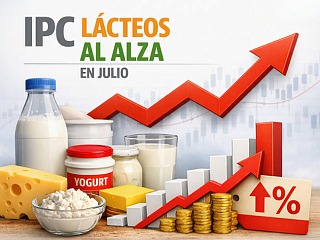 El mes de julio muestra un IPC de los lácteos en general al alza, salvo en la leche líquida